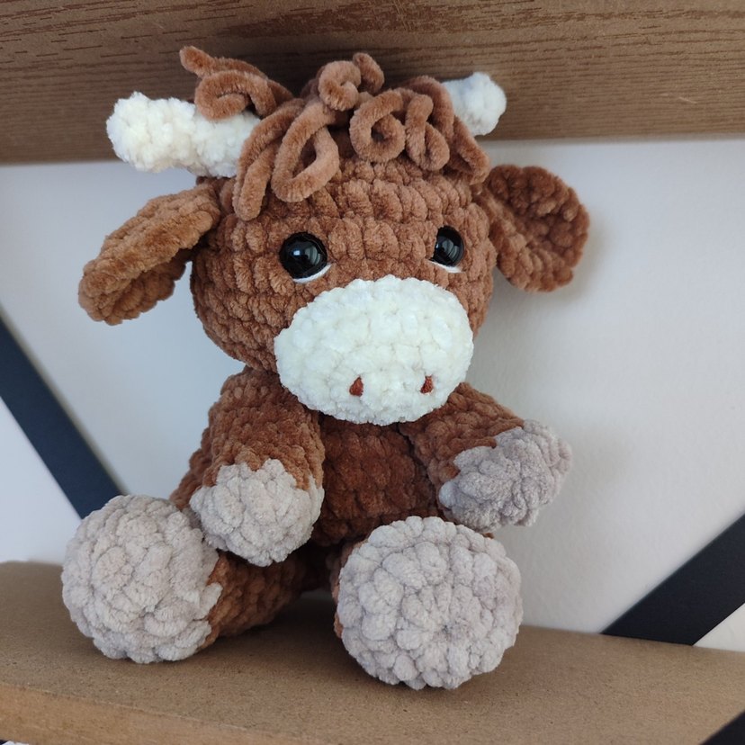 Amigurumi inek , kahverengi inek - Görsel 5