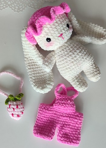 Pastel Renkli Peluş Tavşan Oyuncaklar - Görsel 5