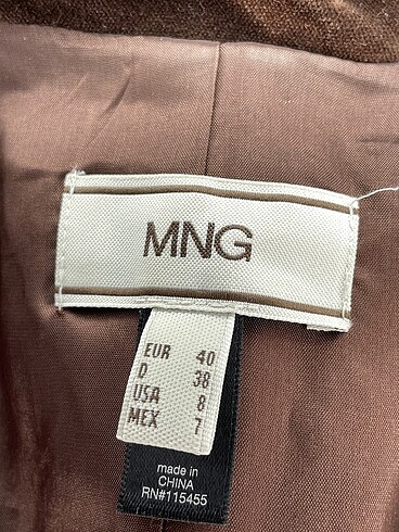 40 Beden kahverengi Renk Mango Blazer %70 İndirimli.