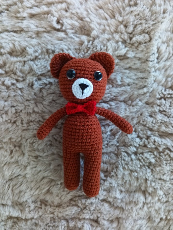 Kahverengi Örgü Ayıcık Oyuncak - Görsel 3