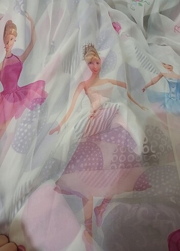 Beden Renk Orijinal Barbie tül perde