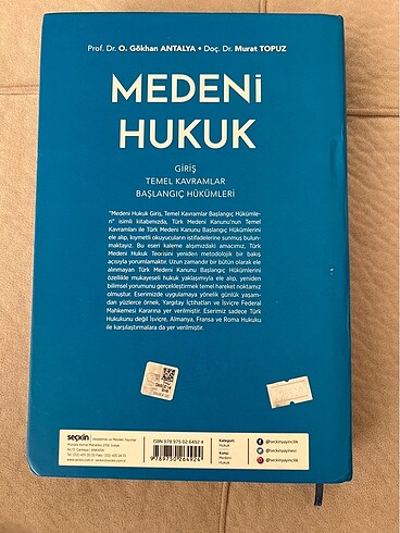  Medeni hukuk cilt 1