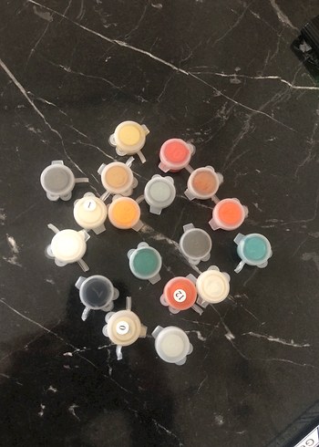 Çok Renkli Küçük Boy tuval Boyası - Görsel 2