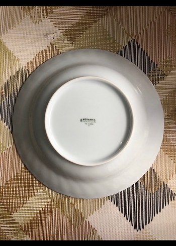 Pastel Beyaz Çiçek Desenli Yemek Tabağı Kütahya Porselen - Görsel 2