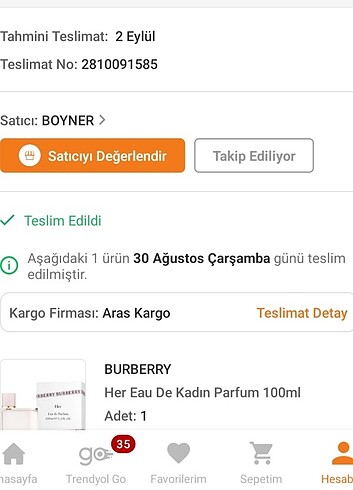 Beden BURBERRY HER EDP 100 ML