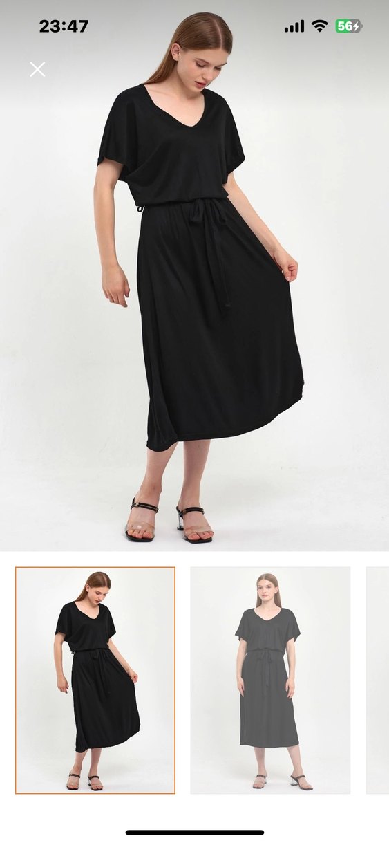 Siyah Midi Kadın Etek - Görsel 2