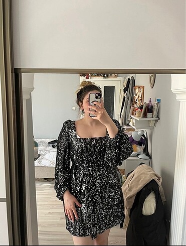 Zara payetli elbise