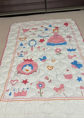 Nakışlı Pembe Çocuk Uyku Örtüsü - Görsel 2