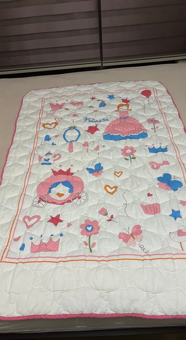 Nakışlı Pembe Çocuk Uyku Örtüsü - Görsel 2