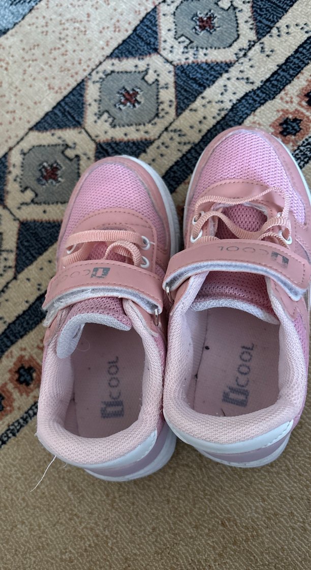 Kız Çocuk Pembe Spor Ayakkabı Velcro - Görsel 4