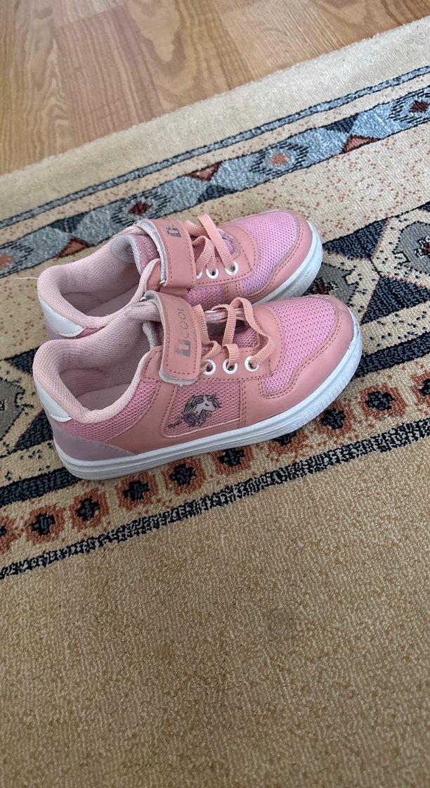 Kız Çocuk Pembe Spor Ayakkabı Velcro - Görsel 2