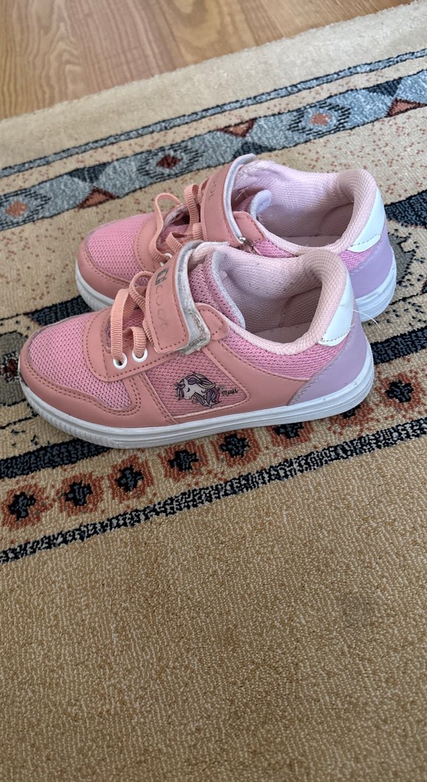 Kız Çocuk Pembe Spor Ayakkabı Velcro - Görsel 3