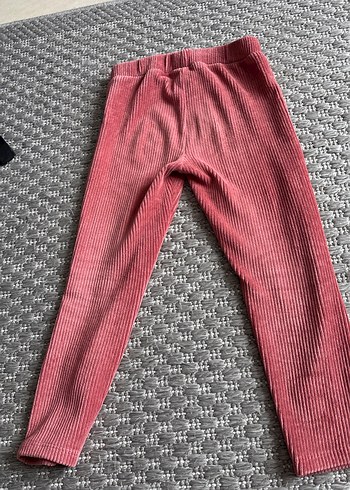 Kız Çocuk Pileli Pembe Tayt - Görsel 3