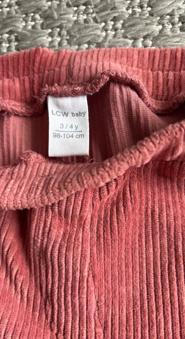 Kız Çocuk Pileli Pembe Tayt - Görsel 2