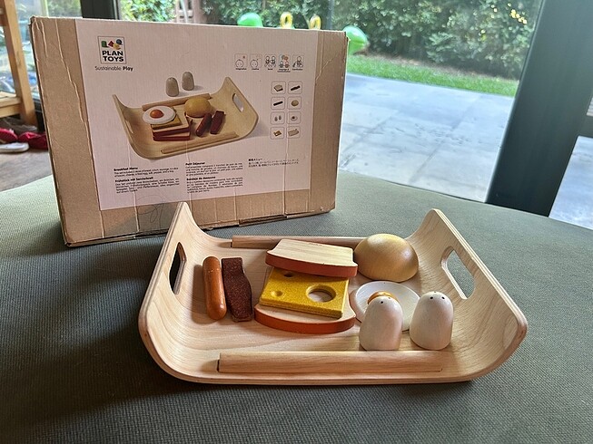 Diğer Plan toys ahsap kahvalti seti