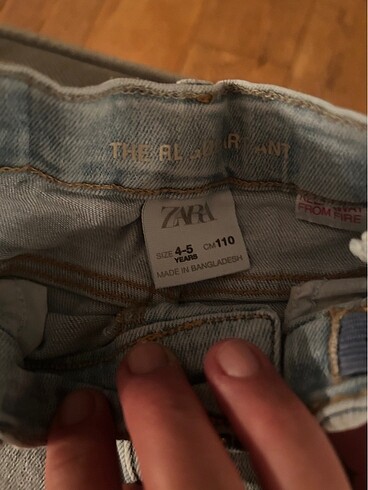 5 Yaş Beden Zara regular kot pantalon