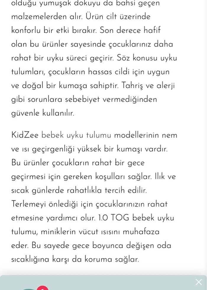 Kidzee 1.0 tog uyku tulumu - Görsel 5