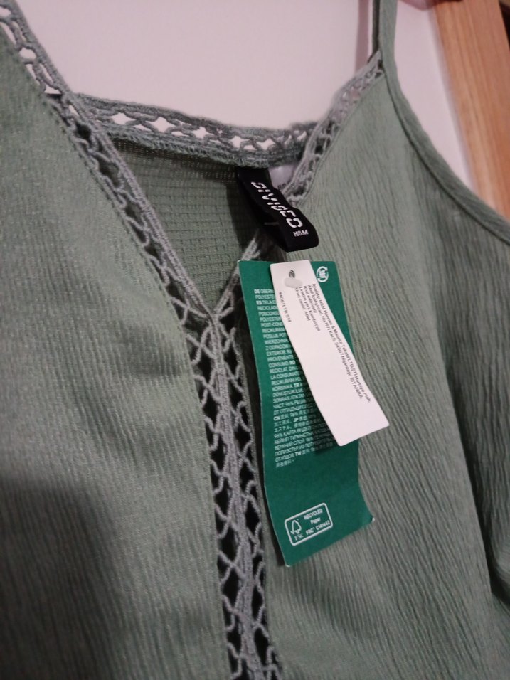 Yeşil Dantel Detaylı V Yaka Kadın Atlet - Görsel 5