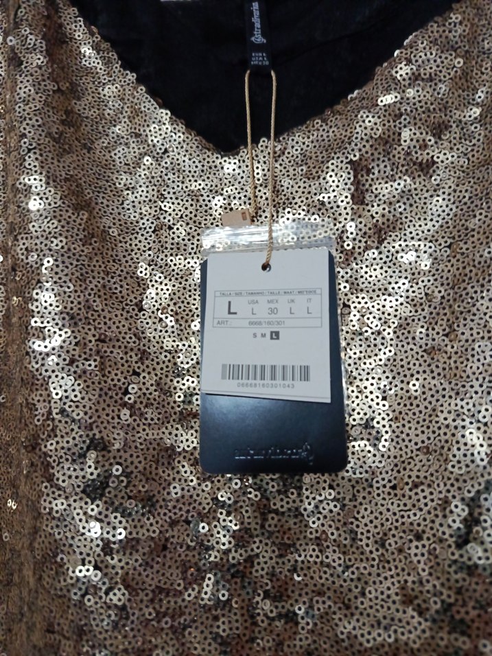 Parlak Altın Payetli Mini Atlet - Görsel 3