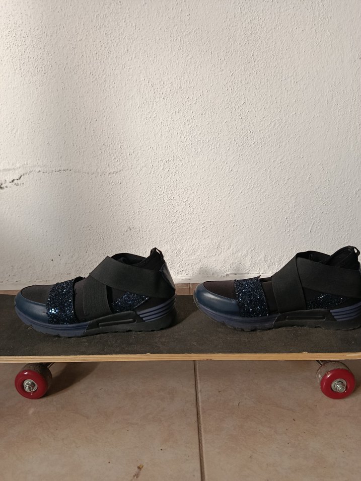 Kadın Mavi Dolgu Topuklu Spor Ayakkabı - Görsel 2