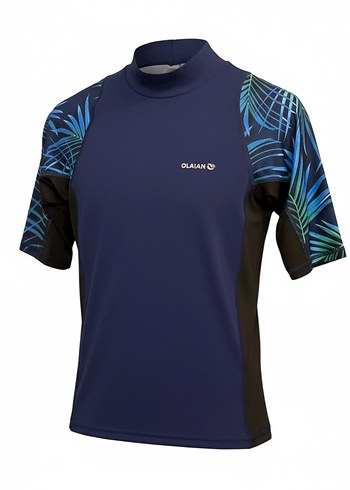 Olaian Baskılı Lacivert Erkek Çocuk Yüzücü Tişörtü - Görsel 2