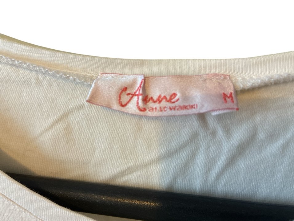 Baskılı Beyaz Hamile Tişörtü - Görsel 3