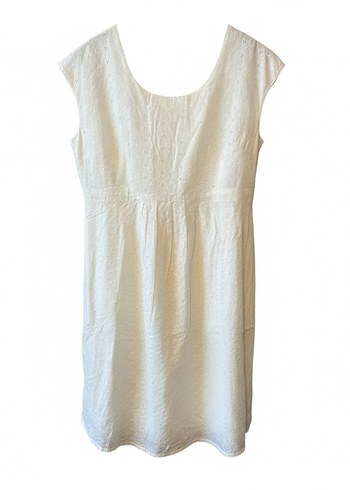 Beyaz Midi Hamile Günlük Elbise - Görsel 2