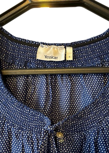 Yessica Beyaz Desenli Midi Hamile Gömleği - Görsel 4