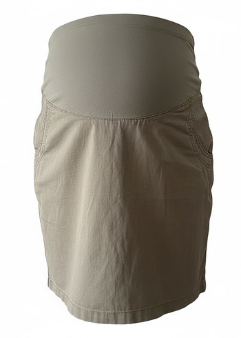 Beli Kemerli Bej Hamile Midi Etek - Görsel 2