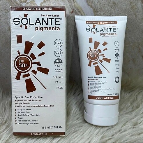 Solante pigmenta 150 ml güneş kremi