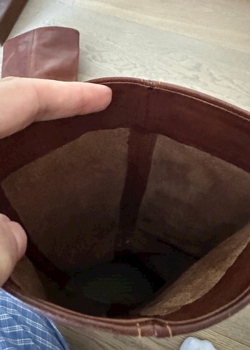 40 Beden kahverengi Renk Kahverengi Deri içi Süet çizme