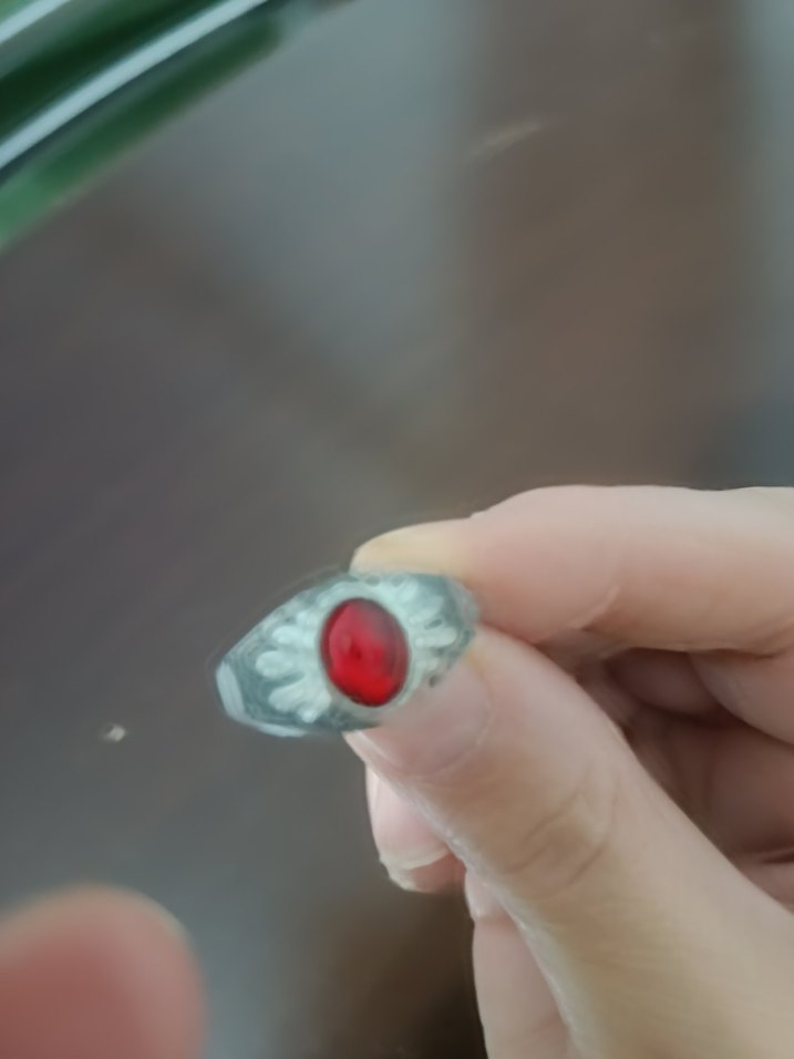 Kırmızı Taşlı Erkek Yüzük - Görsel 2