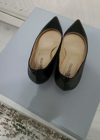 Siyah Blok Topuklu Kadın Stiletto - Görsel 3