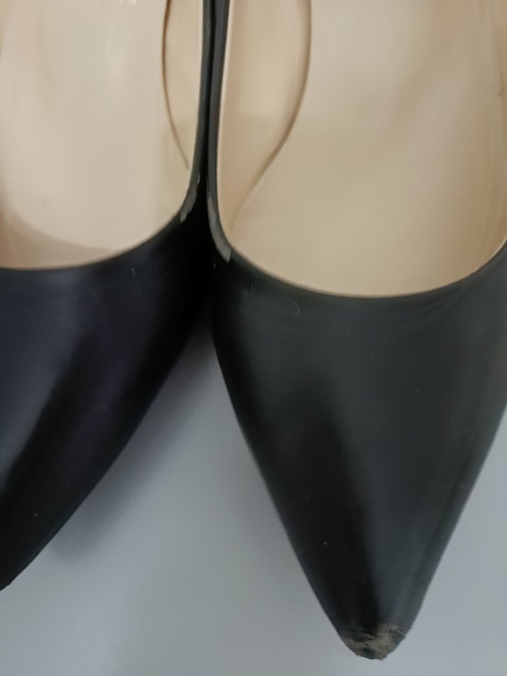 Siyah Blok Topuklu Kadın Stiletto - Görsel 2