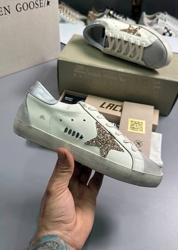 Beyaz Bağcıklı Kadın Sneakers - Görsel 2