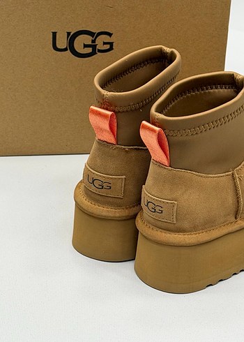 Bej Süet UGG Kadın Dolgu Topuk Bot - Görsel 8