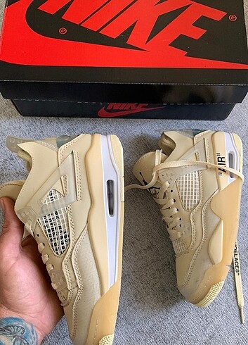 36 Beden camel Renk AİR JORDAN 4 RETRo OFF WHİTE