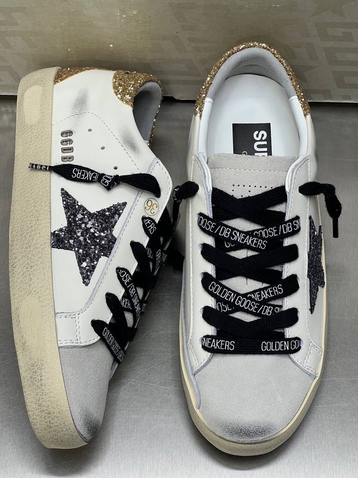 GOLDEN GOOSEKadın Beyaz Nakışlı Spor Ayakkabı - Görsel 2