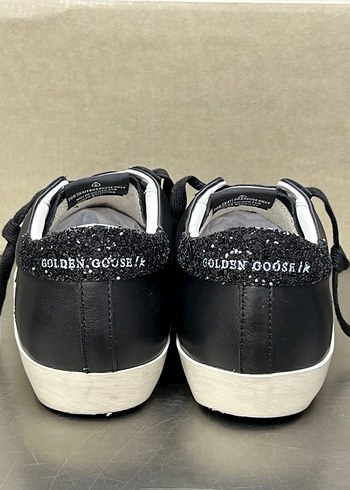 GOLDEN GOOSE Parlak Siyah Leopar Desenli Kadın Spor Ayakkabı - Görsel 3