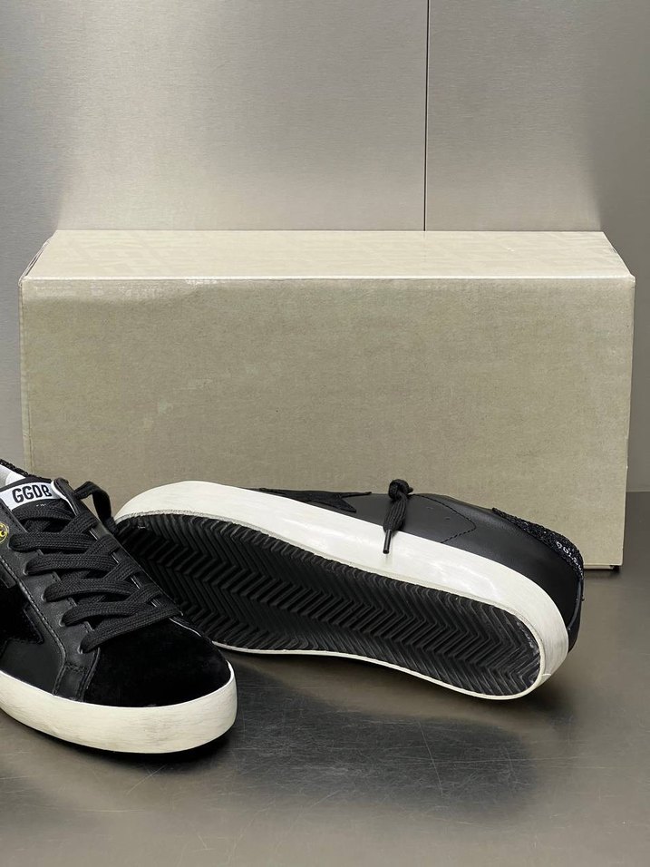 GOLDEN GOOSE Parlak Siyah Leopar Desenli Kadın Spor Ayakkabı - Görsel 5