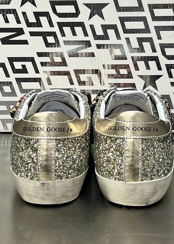 GOLDEN GOOSE Topuklu Gri Yılan Desenli Payetli Kadın - Görsel 4