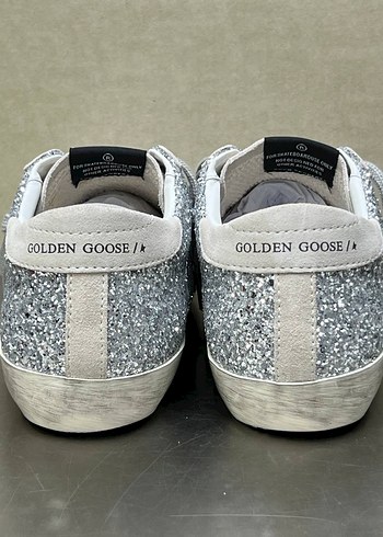 GOLDEN GOOSE Gri Simli Yılan Desenli Platform Topuklu - Görsel 3