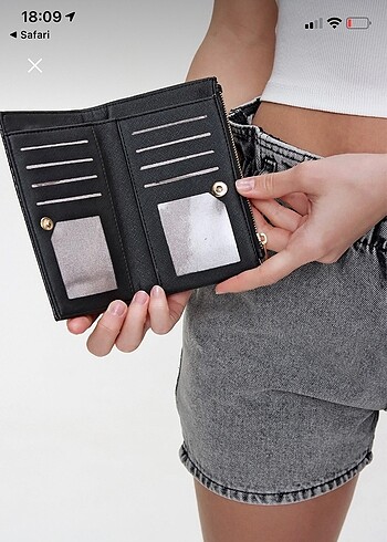 Beden siyah Renk Ecrou Siyah Clutch Cüzdan