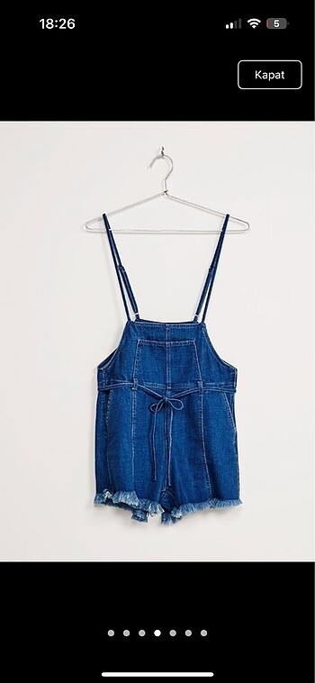 xs Beden mavi Renk Bershka Kot Tulum Şort Salopet denim jean