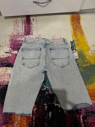 s Beden Bershka Cropped Denim Kot Şort Jean