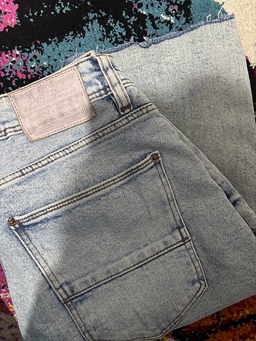 s Beden mavi Renk Bershka Cropped Denim Kot Şort Jean