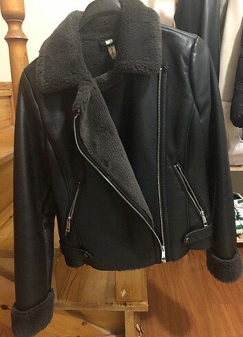 mango suni kürklü biker ceket