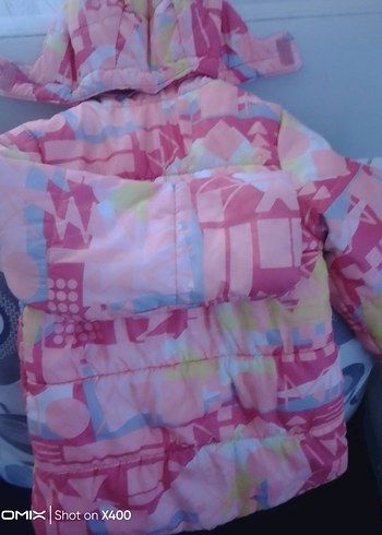Düğmeli Kapüşonlu Pembe Tie-Dye Mont
