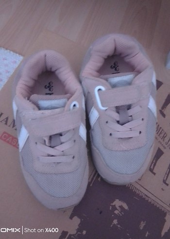 Bej Kız Çocuk Sneakers Velcro Bağcıklı