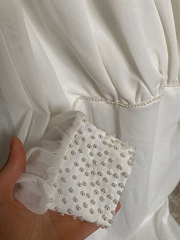 40 Beden beyaz Renk Nikah Elbisesi